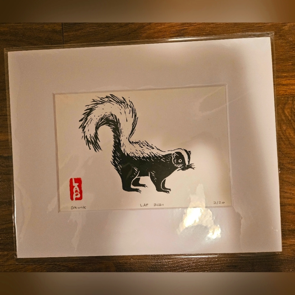 HANDMADE Skunk Print LIMITED EDITION NWT